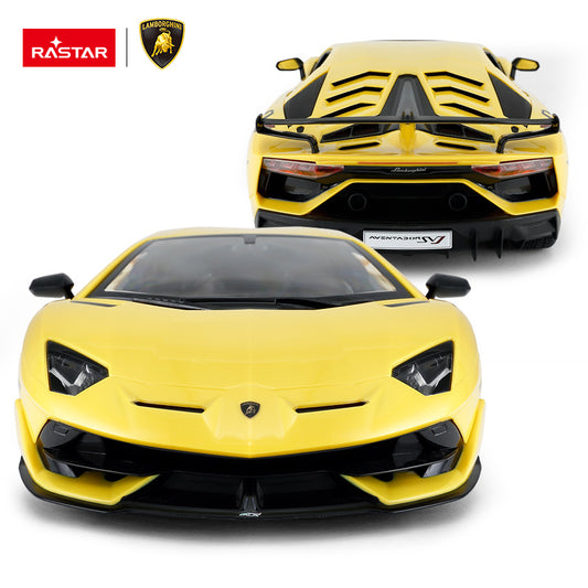 96000 Rastar RC 1:14 Aventador SVJ Kids Remote Control Toy Car - Yellow