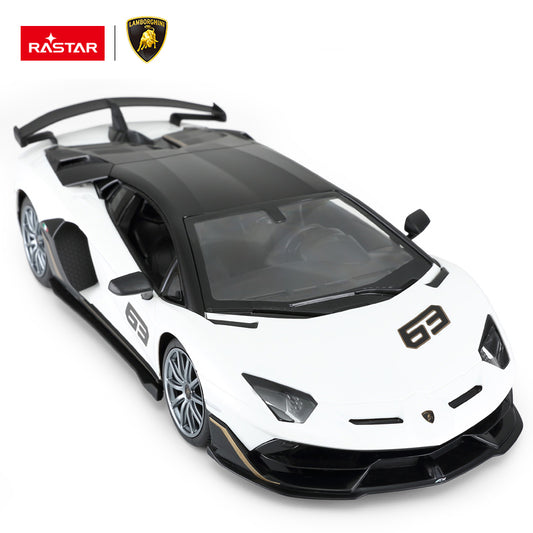 96010 Rastar RC 1:14 Aventador SVJ Performance Kids Remote Control Toy Car - White
