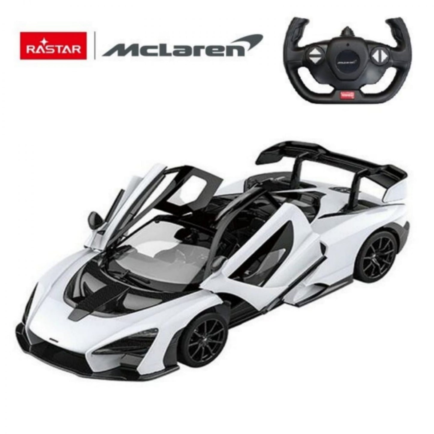 96600 Rastar RC 1:14 McLaren Senna Kids Remote Control Toy Car - White