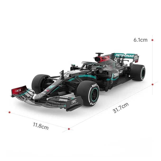 98500 Rastar RC 1:18 Mercedes-AMG F1 W11 EQ Kids Remote Control Toy Car - Black