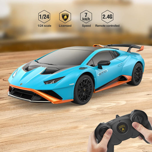 98800 Rastar RC 1:24 Lamborghini Huracan STO Kids Remote Control Car - Blue