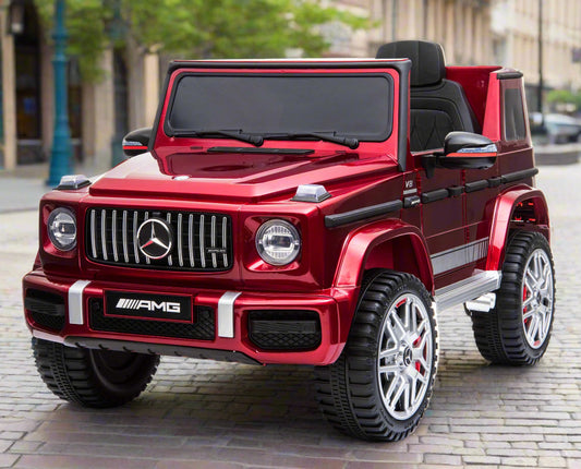 Licensed Mercedes G63 12v Ride on Car for Kids SUV with Remote - Metallic Red