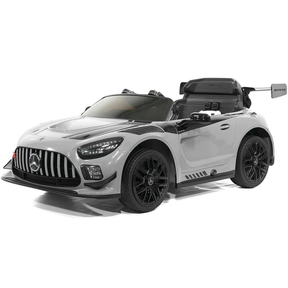 Licensed Mercedes Benz GT3 EVO 12v Kids Ride on Car with Remote - Grey