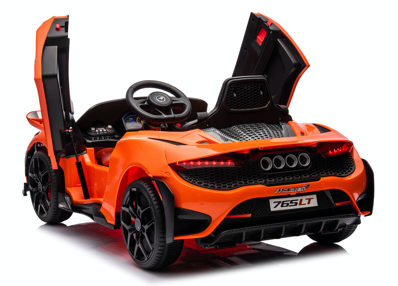 Mclaren 765LT Electric 12V Kids Ride on Toy Car With Remote - Orange