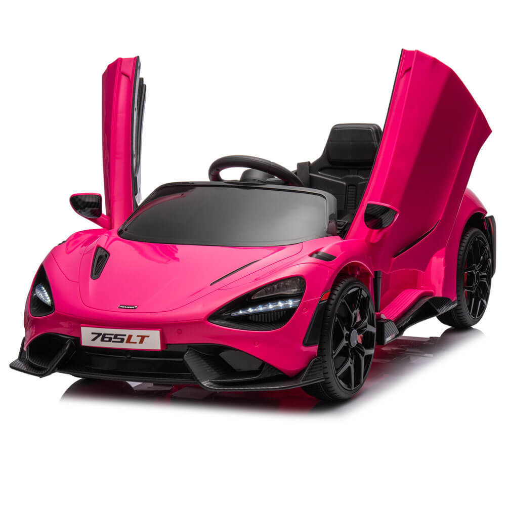 Mclaren 765LT Electric 12V Kids Ride on Toy Car With Remote - Pink
