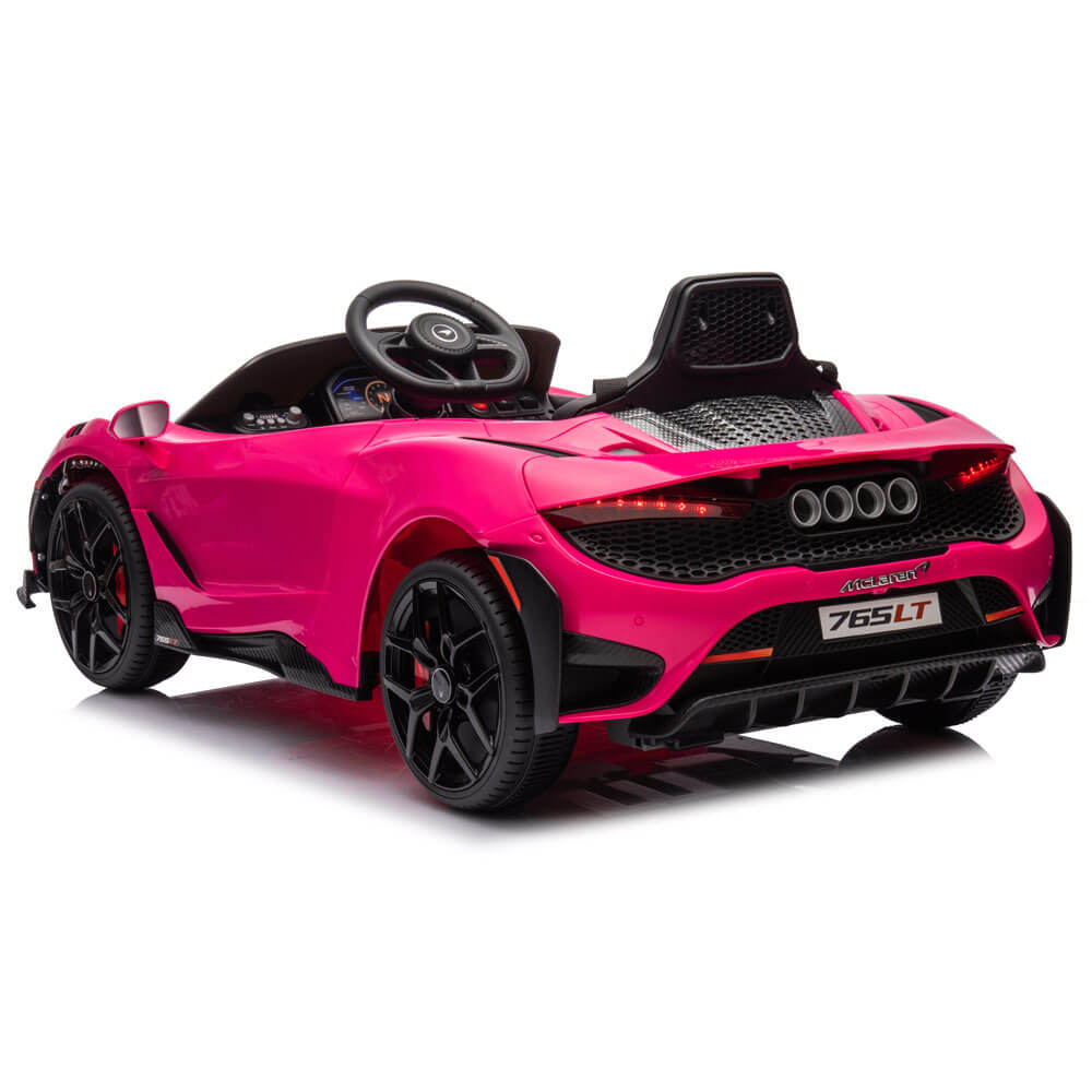 Mclaren 765LT Electric 12V Kids Ride on Toy Car With Remote - Pink