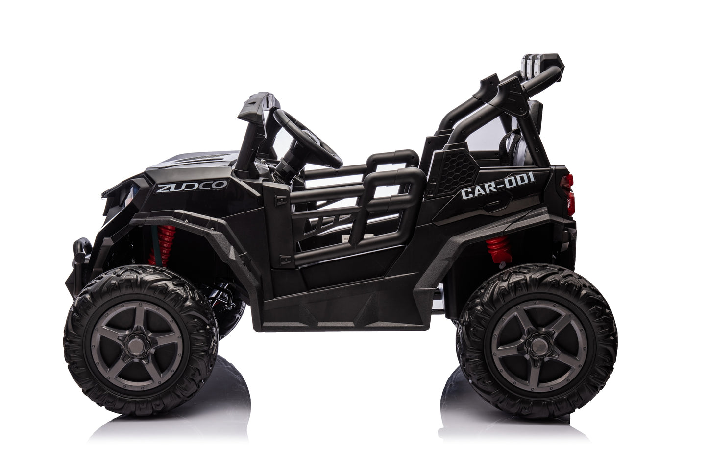 24v Kids 2 Seater Ride on UTV Buggy With Remote Leather Seats EVA Wheels 4 x Motors - Black
