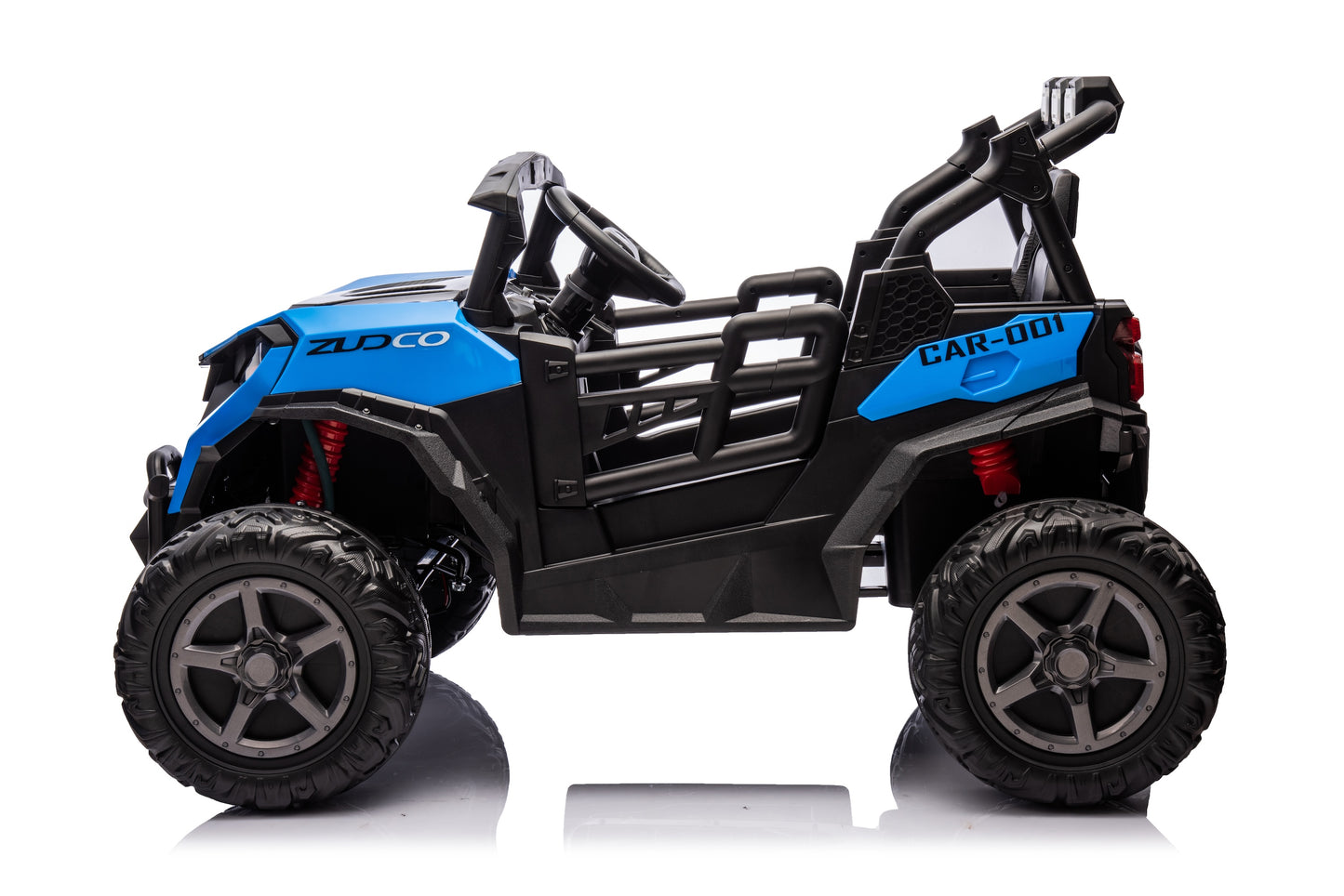24v Kids 2 Seater Ride on UTV Buggy With Remote Leather Seats EVA Wheels 4 x Motors - Blue