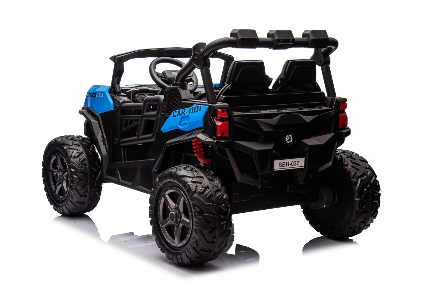 24v Kids 2 Seater Ride on UTV Buggy With Remote Leather Seats EVA Wheels 4 x Motors - Blue
