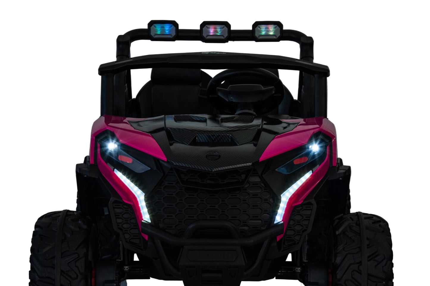 24v Kids 2 Seater Ride on UTV Buggy With Remote Leather Seats EVA Wheels 4 x Motors - Pink