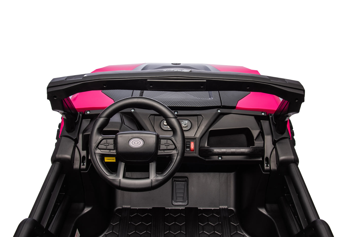 24v Kids 2 Seater Ride on UTV Buggy With Remote Leather Seats EVA Wheels 4 x Motors - Pink