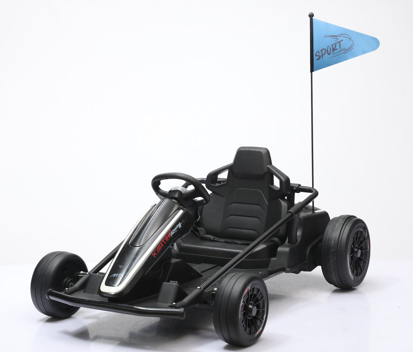 Predatour 24v Go Kart Drift Electric 24v-14ah Battery Kids Ride on Go Kart with Remote - Black