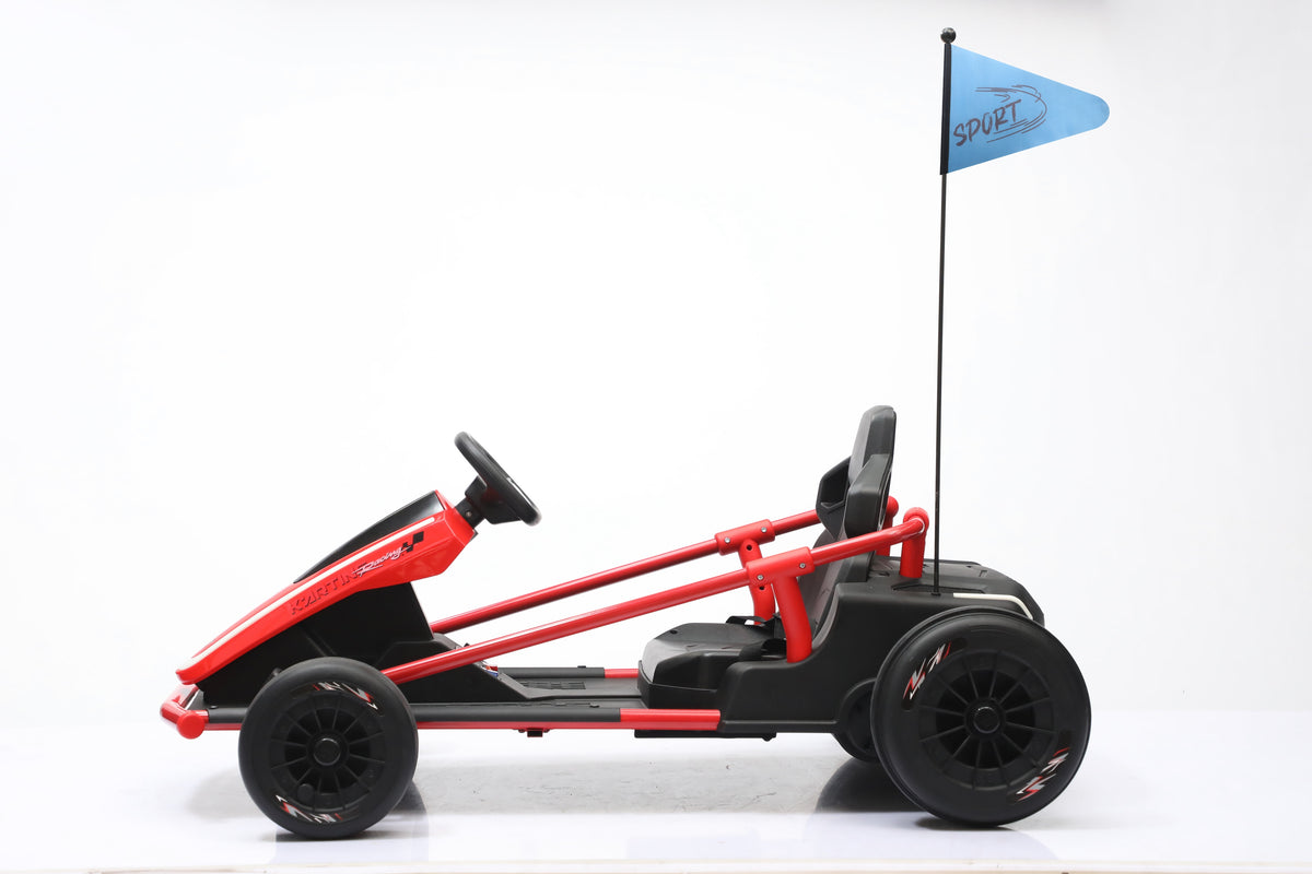 Predatour 24v Go Kart Drift Electric 24v-14ah Battery Kids Ride on Go Kart with Remote - Red