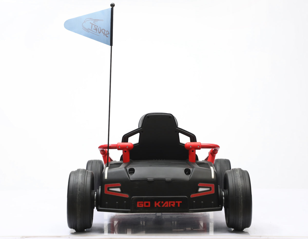 Predatour 24v Go Kart Drift Electric 24v-14ah Battery Kids Ride on Go Kart with Remote - Red