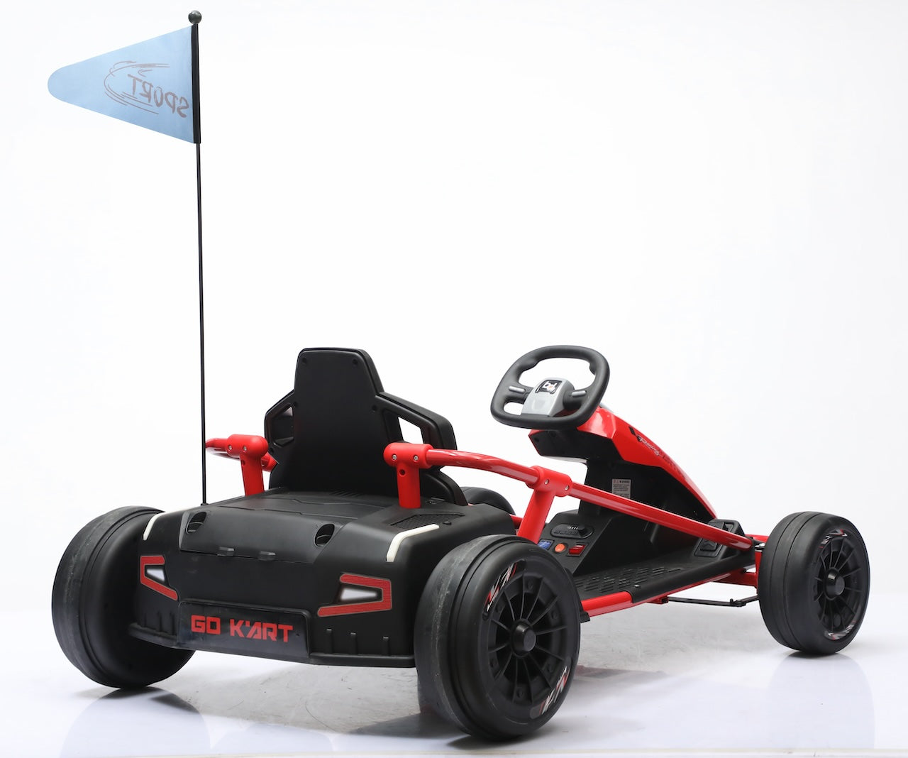 Predatour 24v Go Kart Drift Electric 24v-14ah Battery Kids Ride on Go Kart with Remote - Red