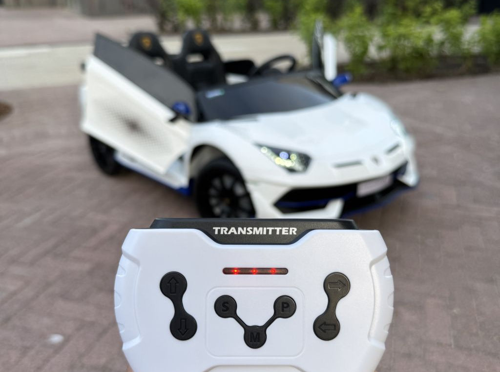 Licensed Lamborghini SVJ 24V Two Seater Kids Ride on Car With Remote in White