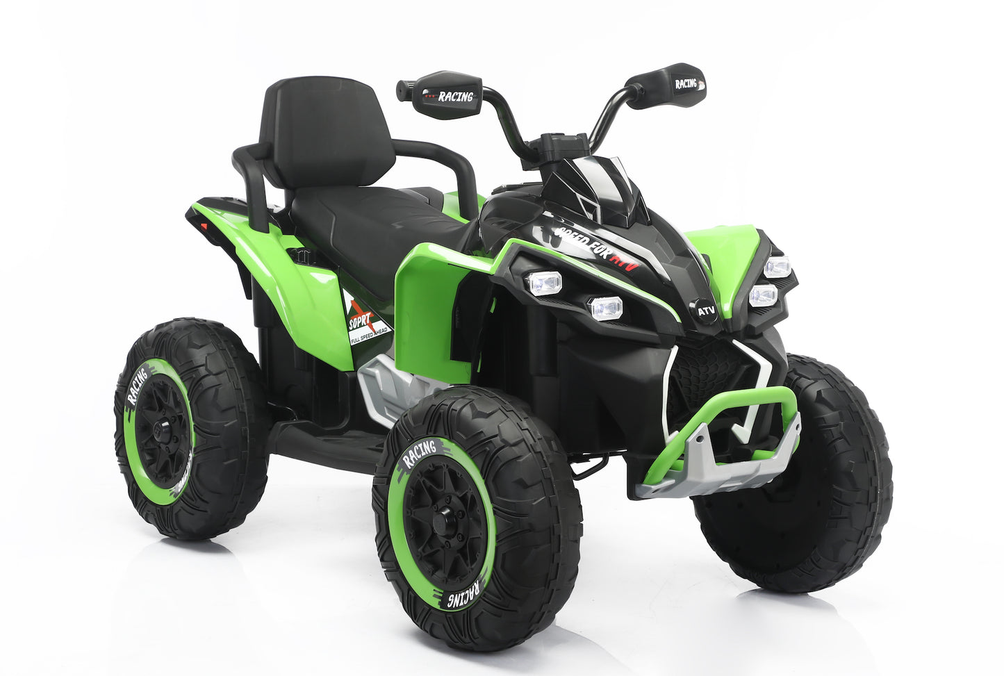 New 24V Kids Ride on XXL Big Size Seat Quad Bike with Remote - Green