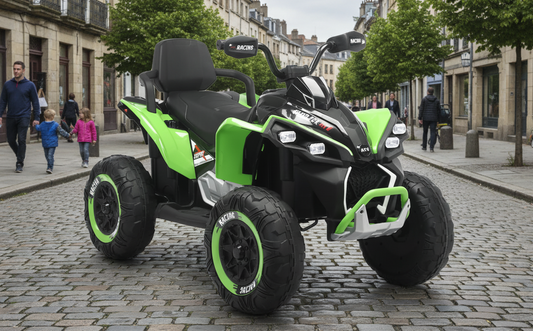 New 24V Kids Ride on XXL Big Size Seat Quad Bike with Remote - Green