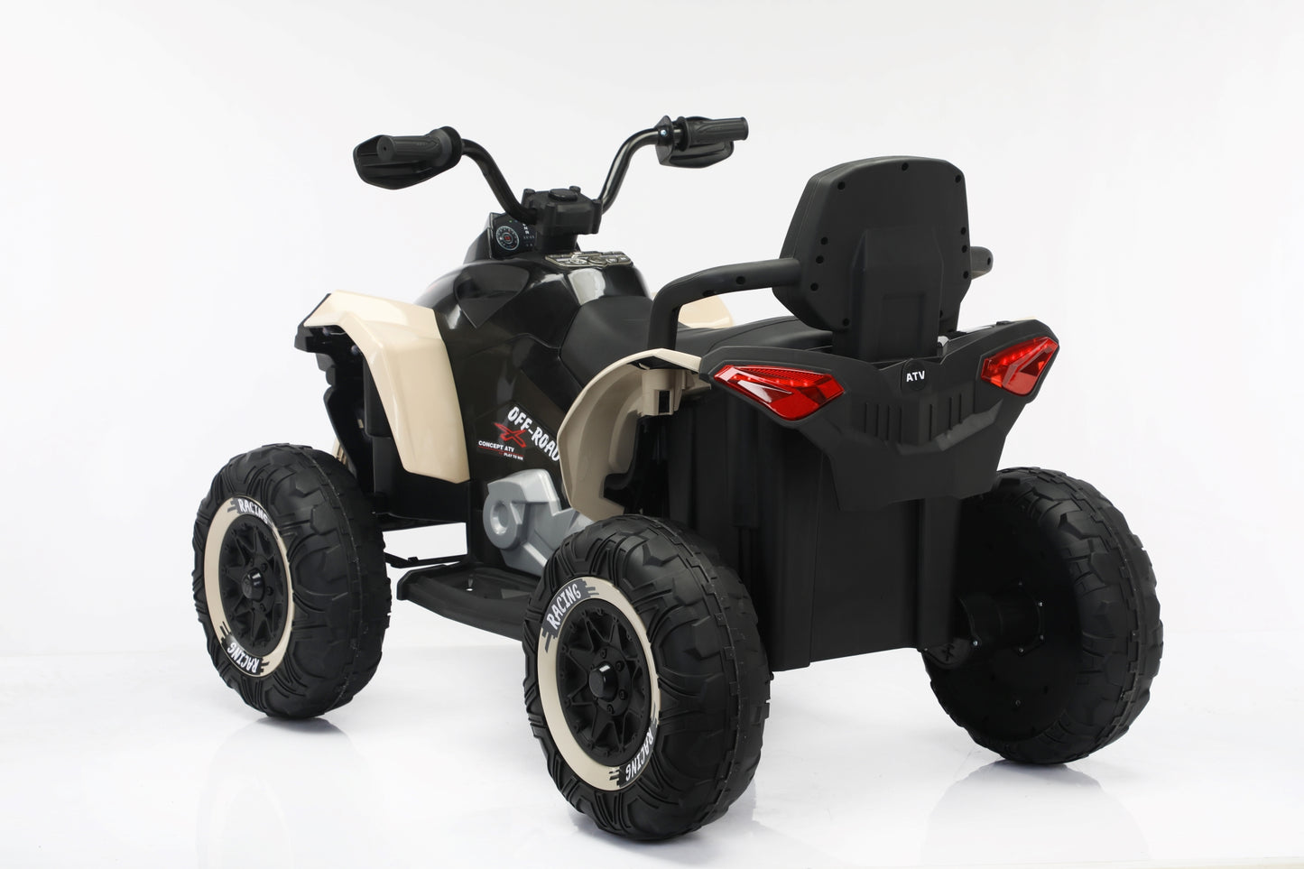 New 24V Kids Ride on XXL Big Size Seat Quad Bike with Remote - Khaki
