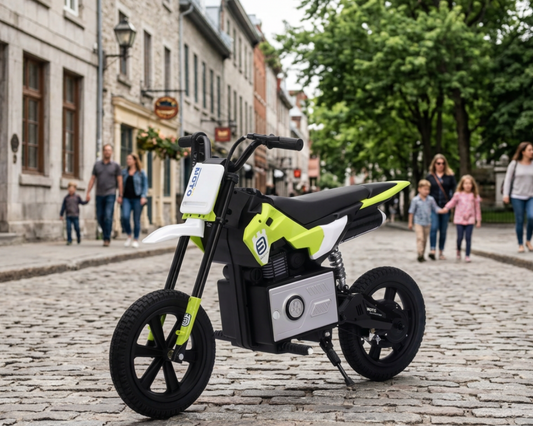 Ride on 36V Kids Electric Motorbike 300W Motor 25kmh Speed Twist Throttle - Green