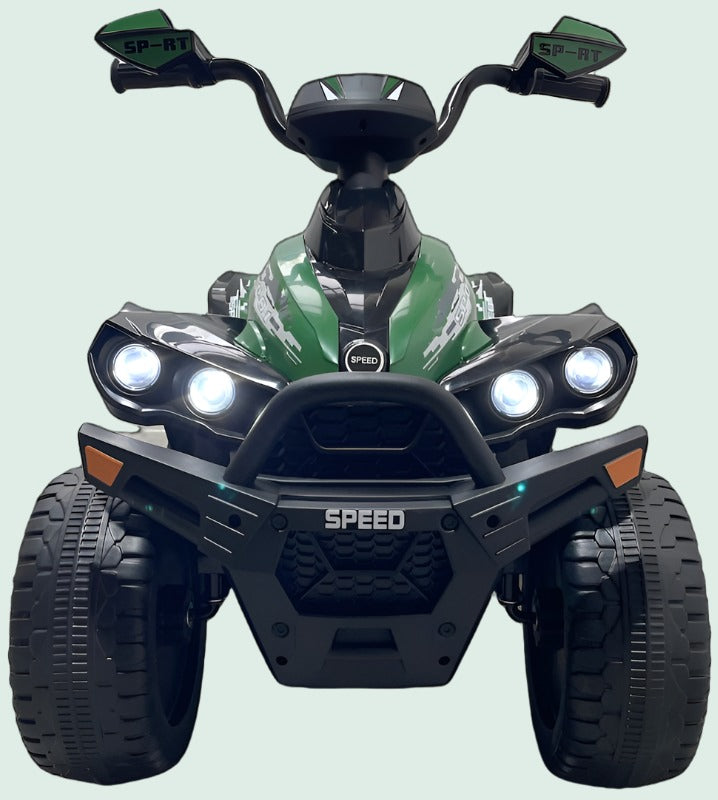 New Predatour ATV 12V Kids Electric Ride on Quad Bike - Green