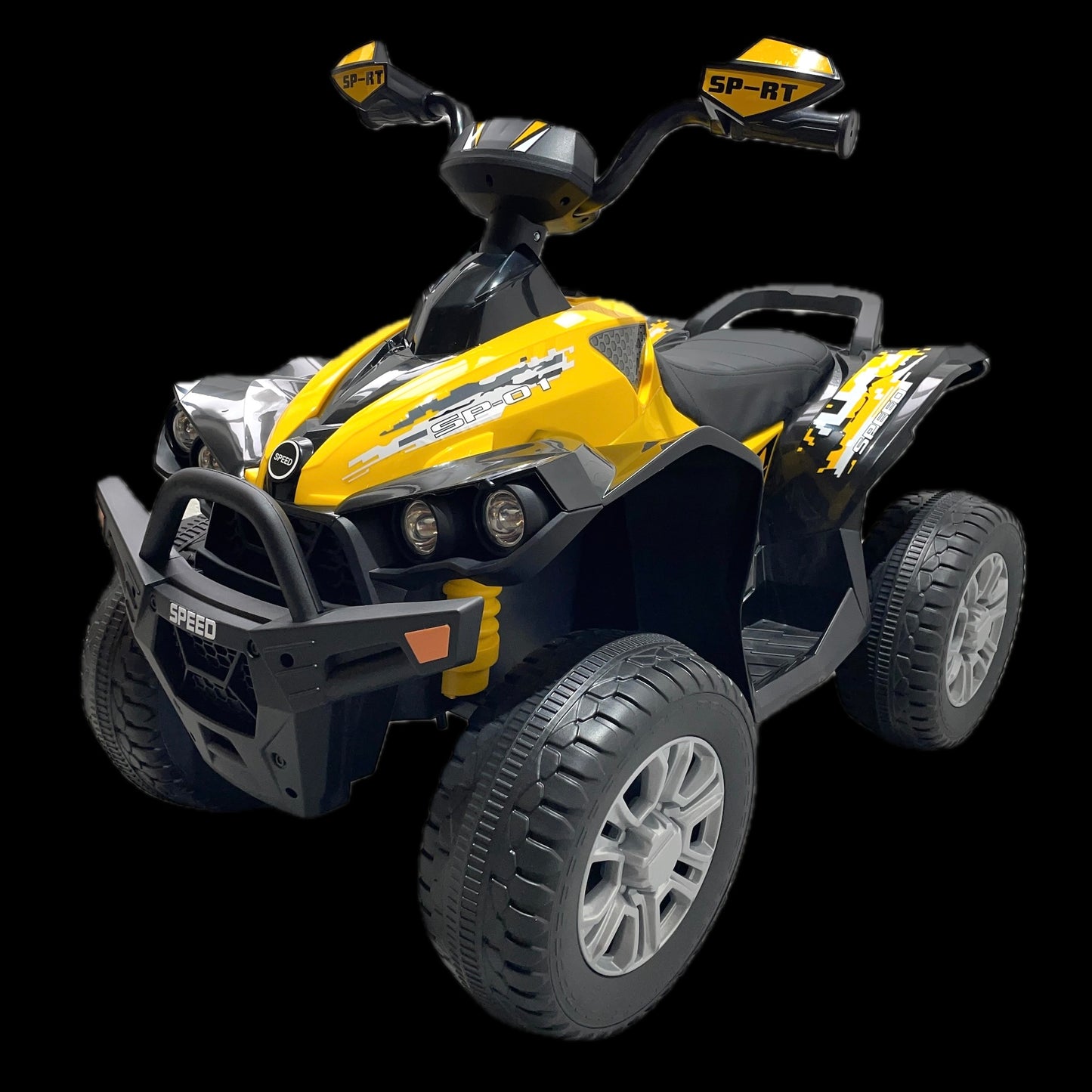 New Predatour ATV 12V Electric Kids Ride on Quad Bike - Yellow