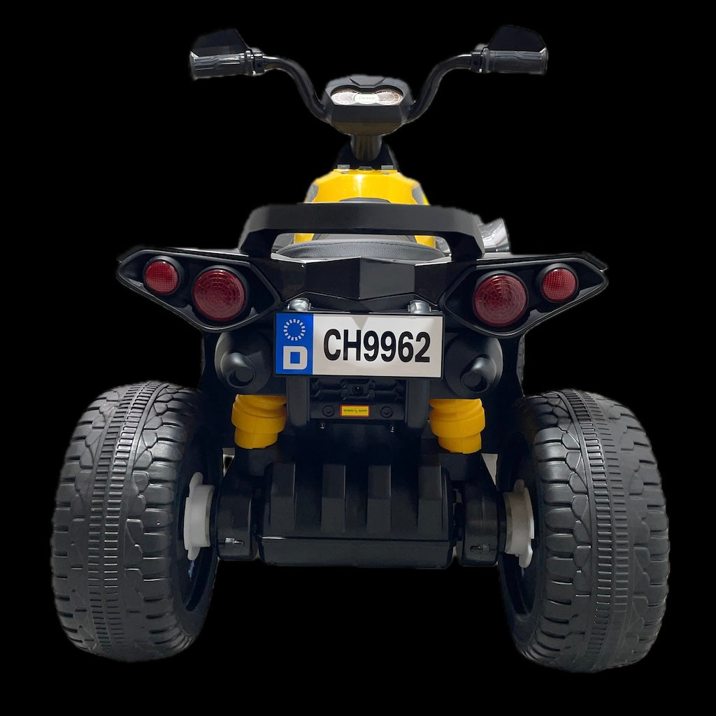 New Predatour ATV 12V Electric Kids Ride on Quad Bike - Yellow
