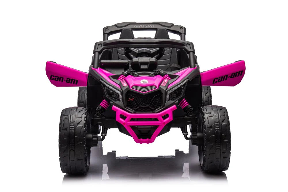 24v Can Am Maverick Kids Ride on UTV Buggy 4 Motors and Remote - Dark Pink