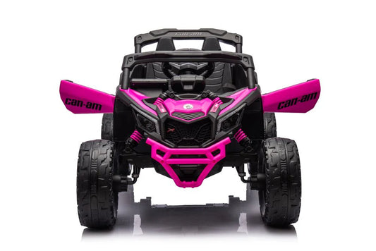 24v Can Am Maverick Kids Ride on UTV Buggy 4 Motors and Remote - Dark Pink