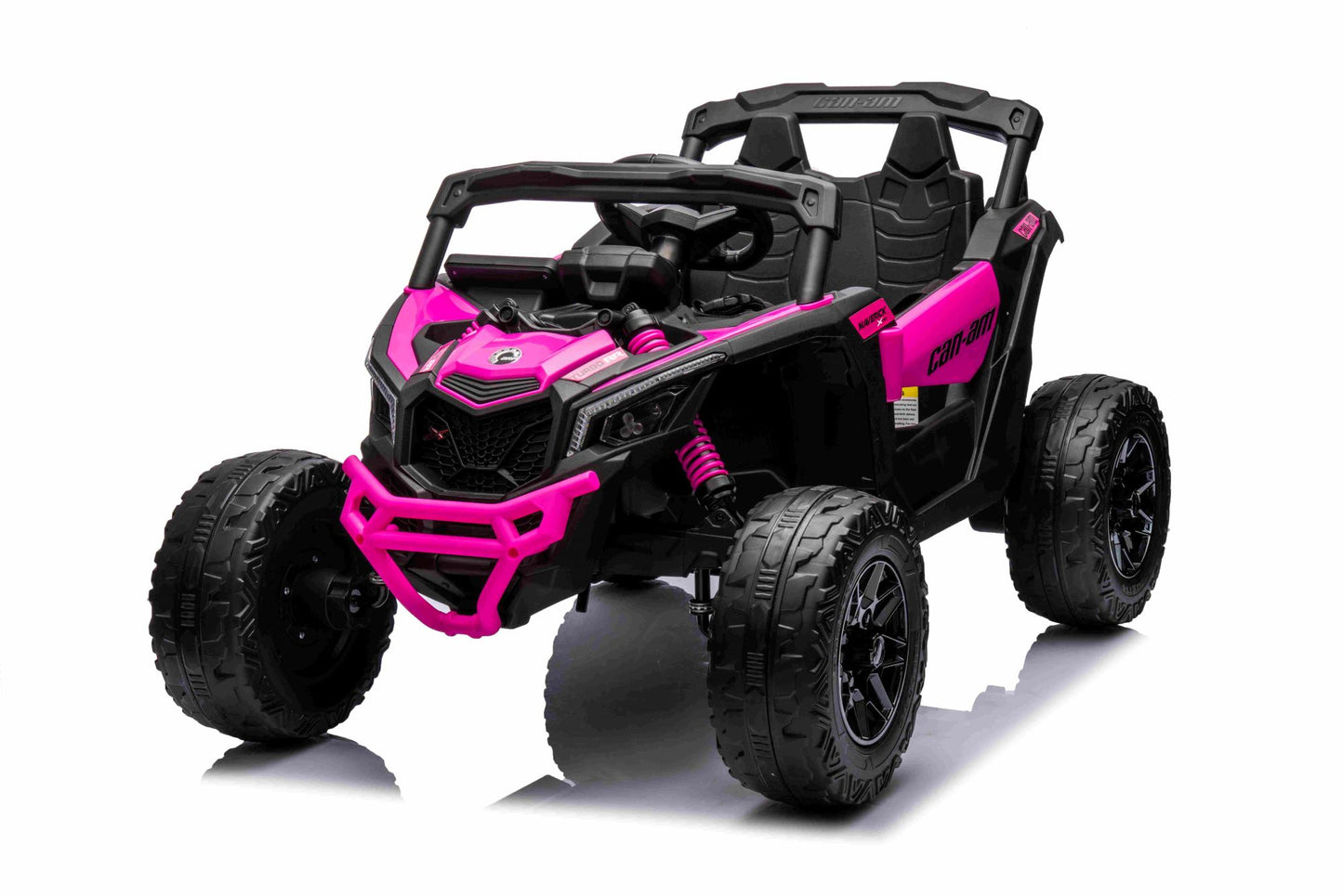 24v Can Am Maverick Kids Ride on UTV Buggy 4 Motors and Remote - Dark Pink
