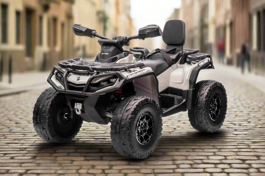 Licensed Cam-Am 24V Kids Ride on Outlander Two Seats Quad Bike - Grey