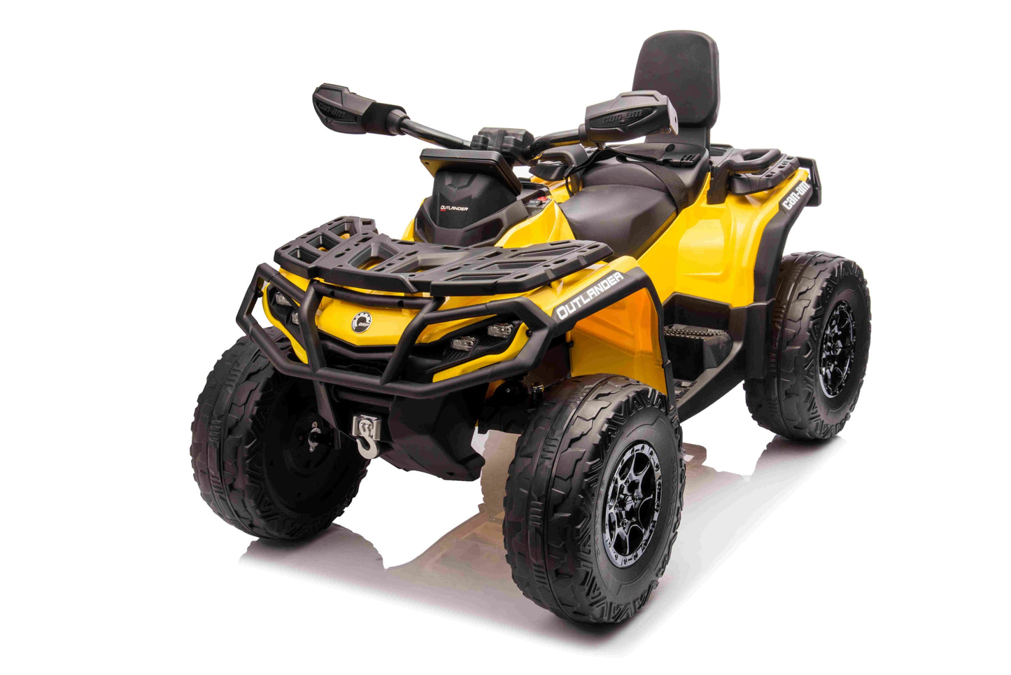 New Licensed Cam-Am Outlander Kids Ride on Electric 24V Two Seats Quad Bike  - Yellow