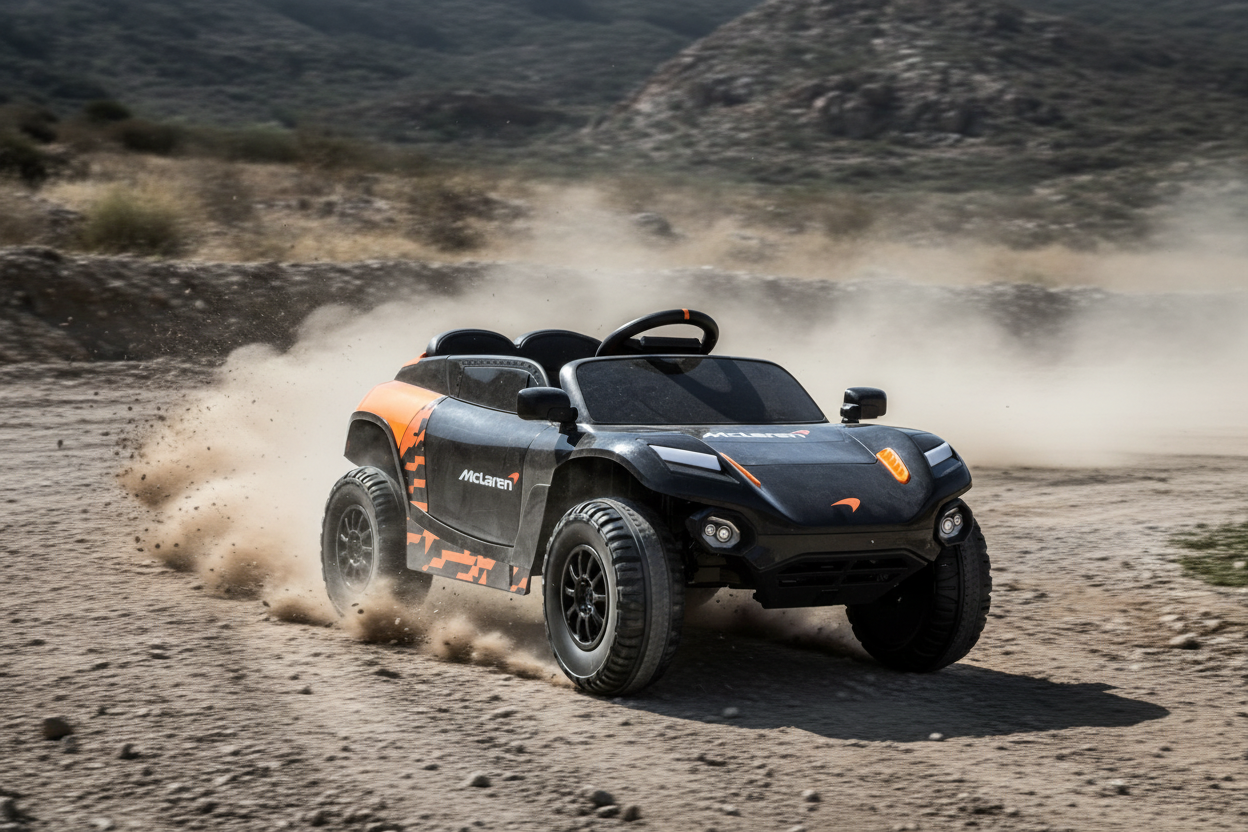 McLaren Rally Extreme 24v Ride on Car with Leather Seat EVA Wheels and Remote - Orange