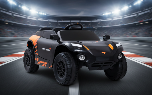 McLaren Rally Extreme 24v Ride on Car with Leather Seat EVA Wheels and Remote - Orange