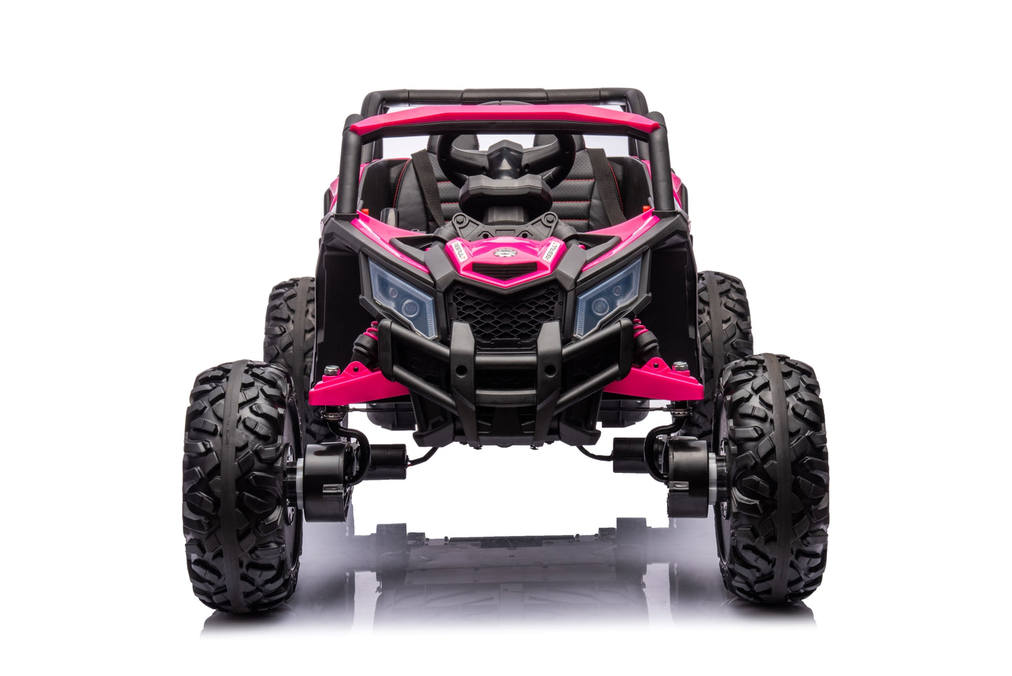 24v Ride on UTV Mini Buggy with 4 x Motors Leather Seats EVA Wheels and Remote - Pink