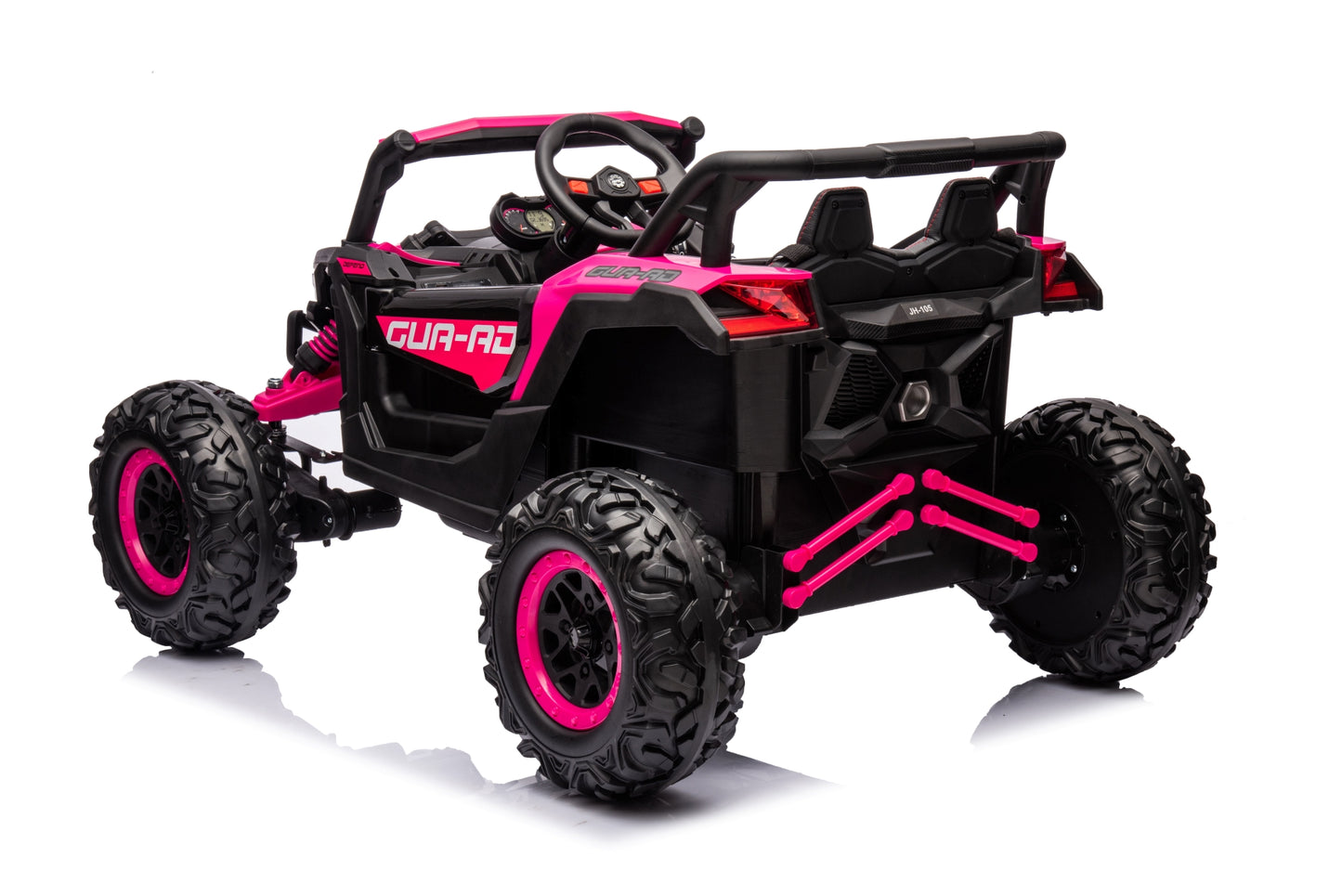 24v Ride on UTV Mini Buggy with 4 x Motors Leather Seats EVA Wheels and Remote - Pink