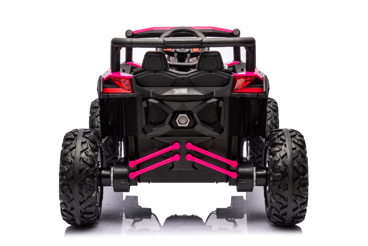 24v Ride on UTV Mini Buggy with 4 x Motors Leather Seats EVA Wheels and Remote - Pink