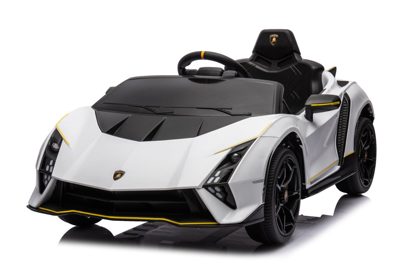 Licensed Lamborghini Autentica 12V Kids Ride on Car With Remote - White