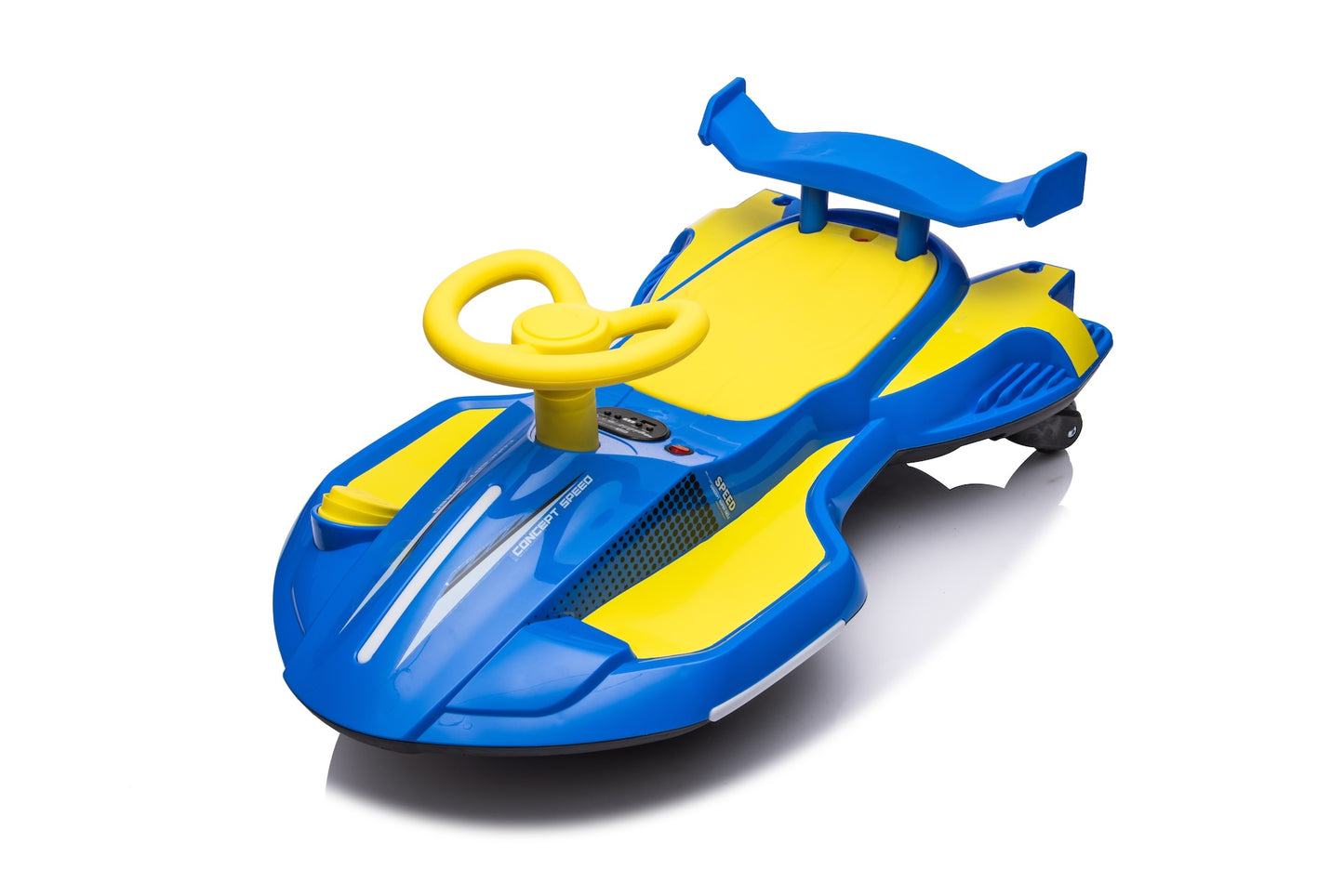 New 2 in 1 Electric 12v Wiggle Car Kids Ride On Toy 360° Drift Spin - Blue