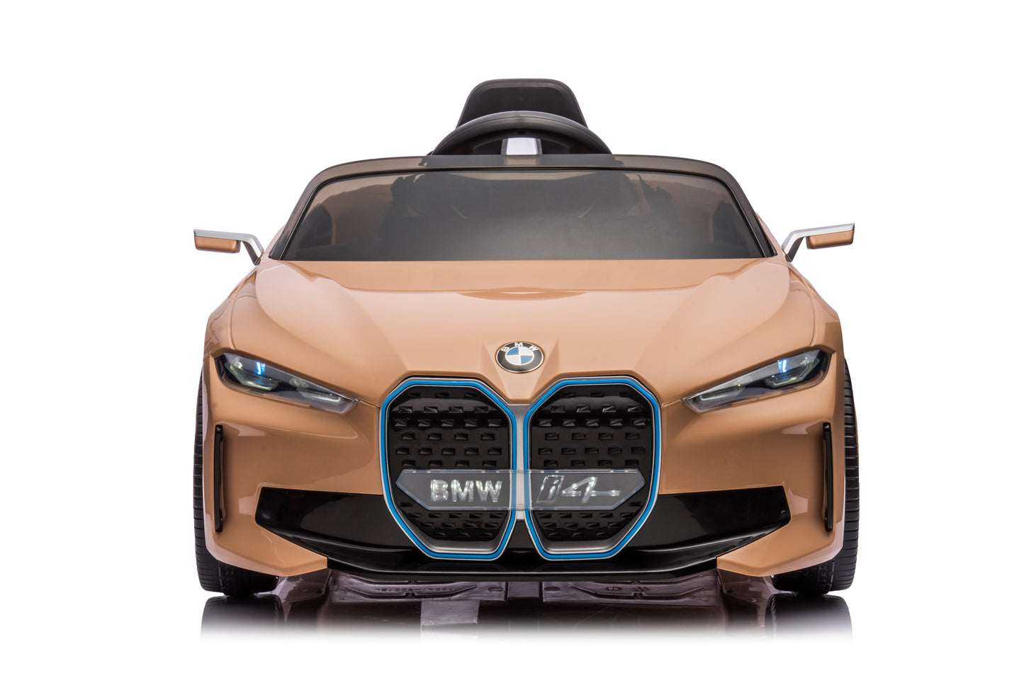 Licensed BMW i4 Electric 12V Kids Ride on Toy Car With Remote - Metallic Gold