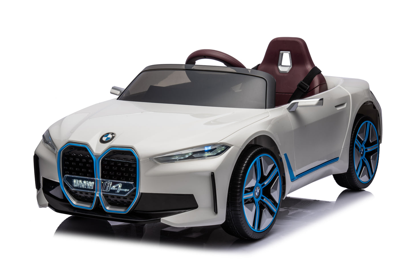 Licensed BMW i4 Electric 12V Kids Ride on Toy Car With Remote - White