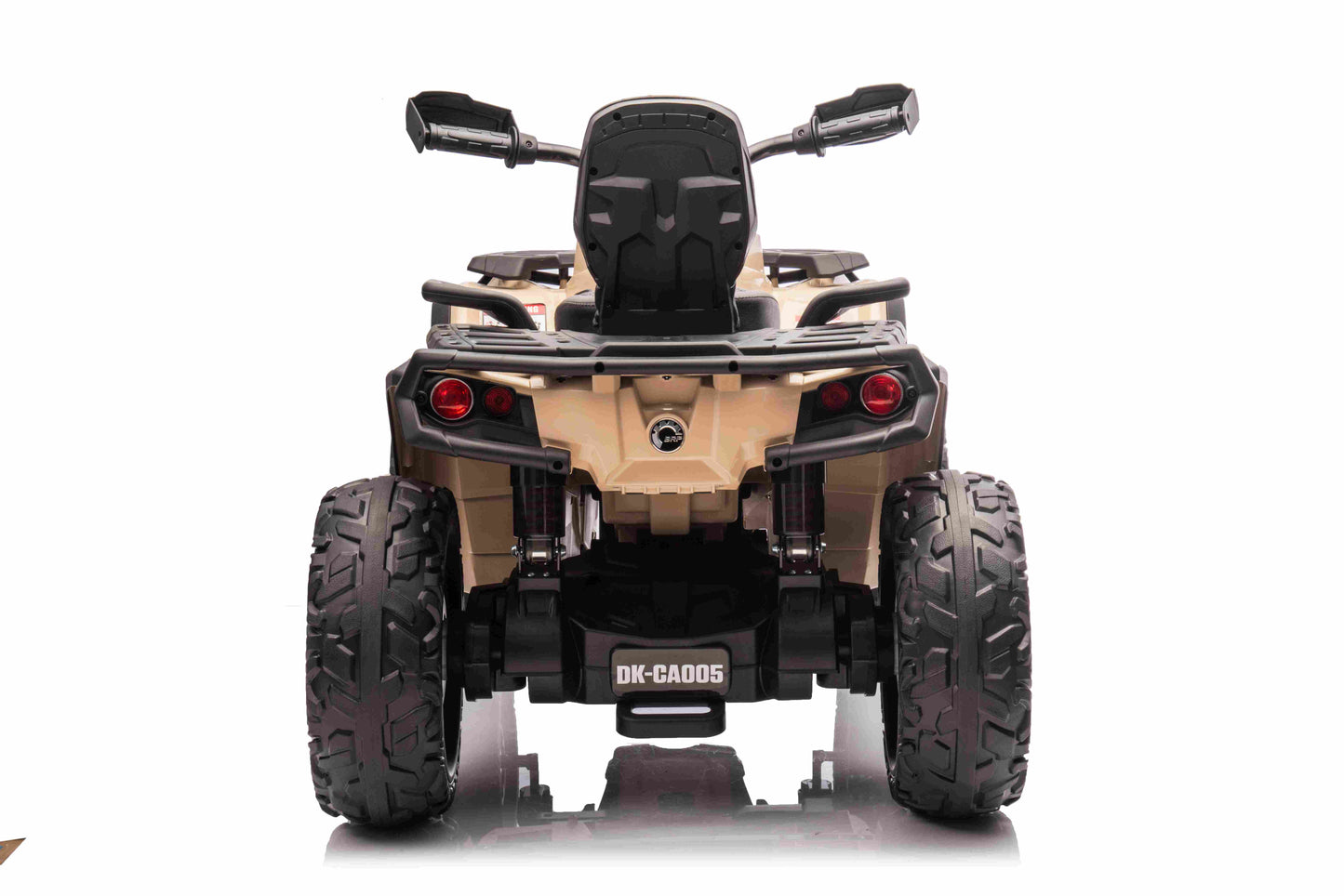 Licensed Cam Am 24V Electric Kids Ride on Outlander Two Seats Quad Bike - Khaki