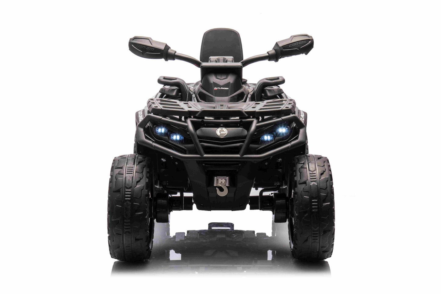Licensed Cam Am 24V Electric Kids Ride on Outlander Two Seats Quad Bike in Black
