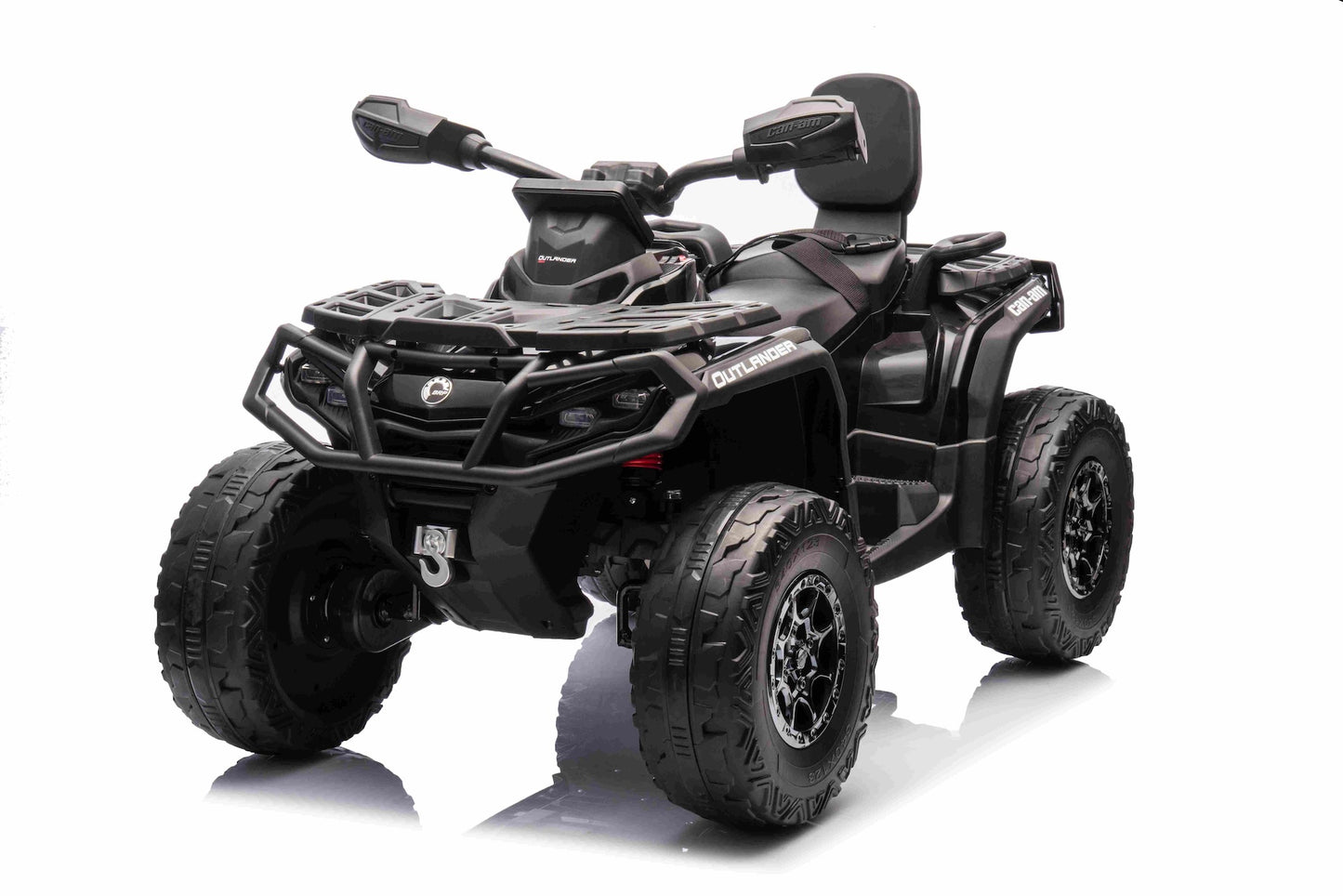 Licensed Cam Am 24V Electric Kids Ride on Outlander Two Seats Quad Bike in Black