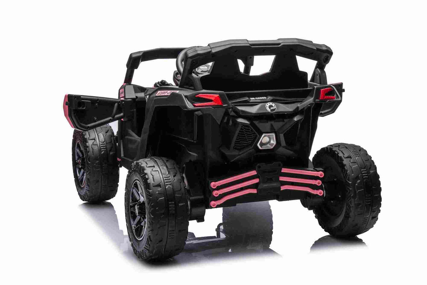 New 24v Can Am Maverick Kids Ride on UTV Buggy 4 Motors and Remote - Pink