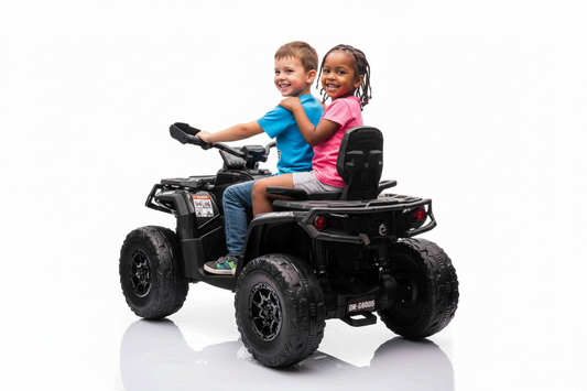 Licensed Cam Am 24V Electric Kids Ride on Outlander Two Seats Quad Bike in Black