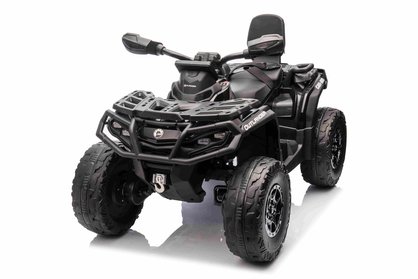 Licensed Cam Am 24V Electric Kids Ride on Outlander Two Seats Quad Bike in Black