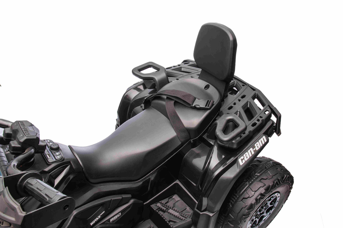 Licensed Cam Am 24V Electric Kids Ride on Outlander Two Seats Quad Bike in Black