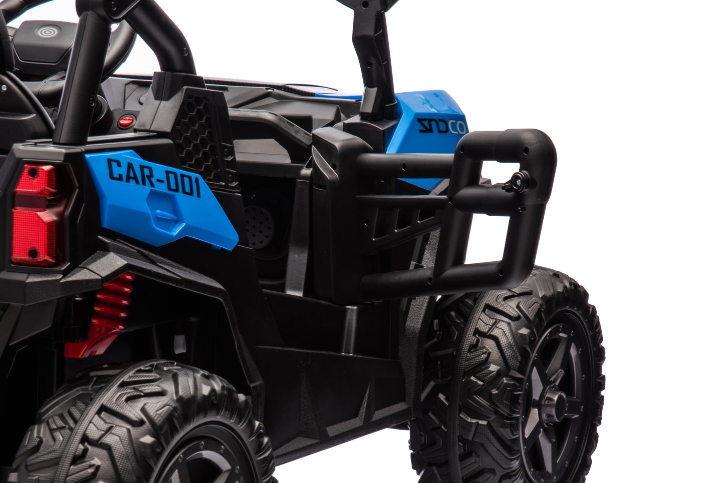 24v Kids 2 Seater Ride on UTV Buggy With Remote Leather Seats EVA Wheels 4 x Motors - Blue