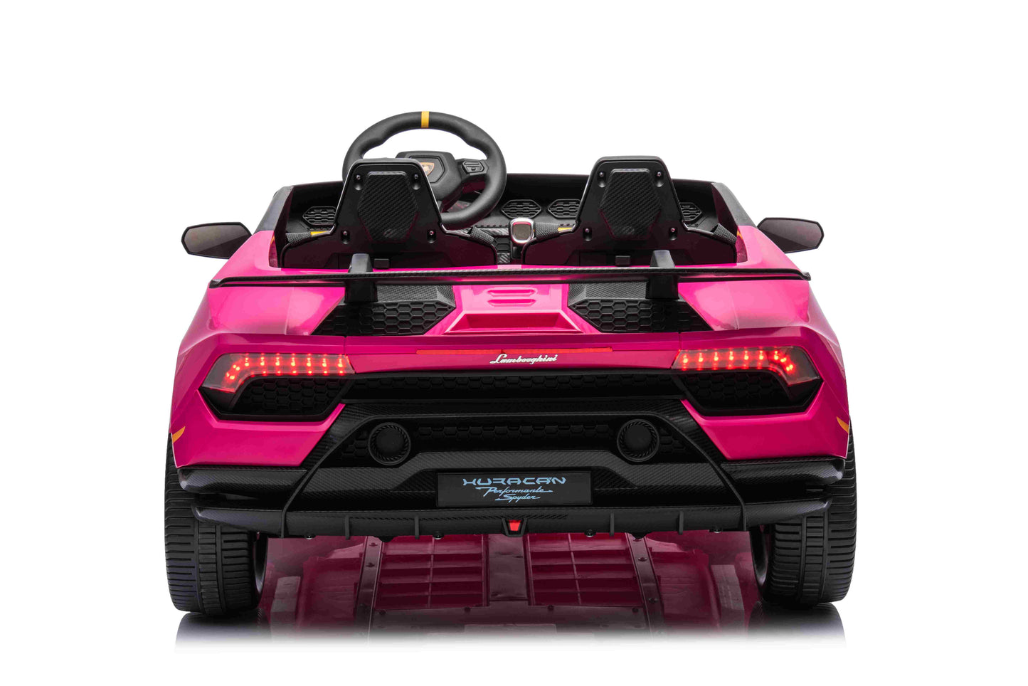 Licensed Lamborghini Huracan 2 Seater 24V Kids Ride on Car Two Seat - Pink
